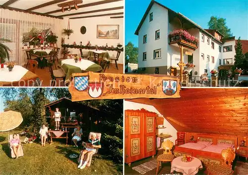 AK / Ansichtskarte Heigenbruecken Pension Im Hainertal Gaststube Fremdenzimmer Garten Heigenbruecken