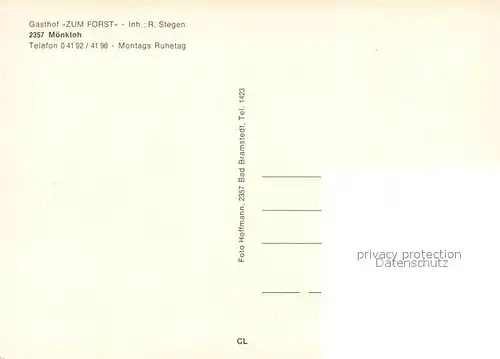 AK / Ansichtskarte Moenkloh Gasthaus Zum Forst Teilansichten Moenkloh