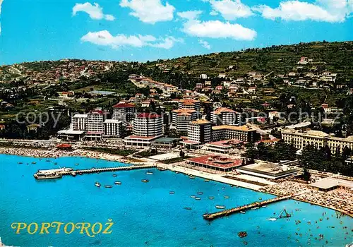 AK / Ansichtskarte Portoroz_Portorose_Piran_Istrien_Slovenia Hotels am Strand 