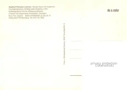 AK / Ansichtskarte Steinrain Gasthof Pension Limmer Gaststube Terrasse Steinrain