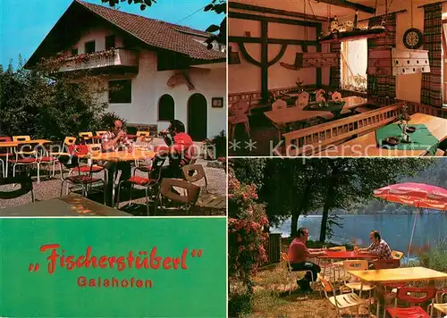 AK / Ansichtskarte Gaishofen Gasthof Pension Fischerstueberl Gaststube Terrasse Gaishofen