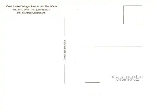 AK / Ansichtskarte Bad_Orb Waldhotel Wegscheide Bad_Orb