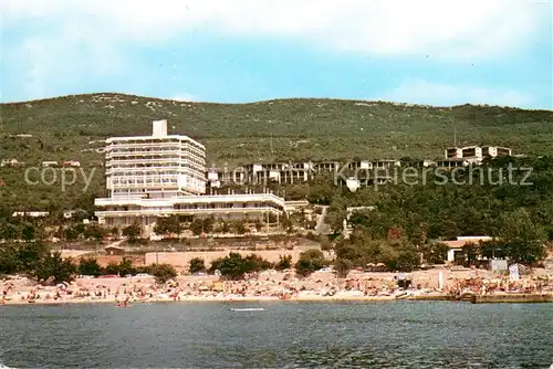 AK / Ansichtskarte Crikvenica_Kroatien Hotel Omorika Motel Ad Turres Ansicht vom Meer aus Crikvenica Kroatien