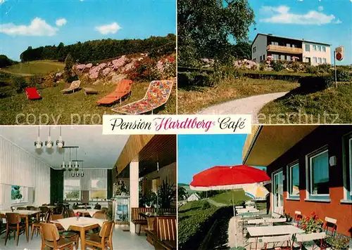 AK / Ansichtskarte Airlenbach Cafe Restaurant Pension Hardtberg Terrasse Naturpark Odenwald Airlenbach