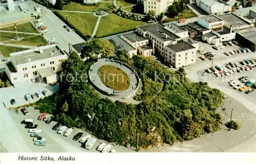 AK / Ansichtskarte Sitka_Alaska Fliegeraufnahme Pioneer Home and baranof Hill 