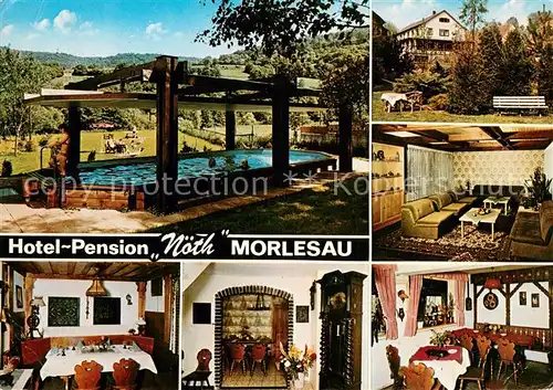 AK / Ansichtskarte Morlesau_Unterfranken Hotel Pension Noeth Teilansichten Morlesau_Unterfranken