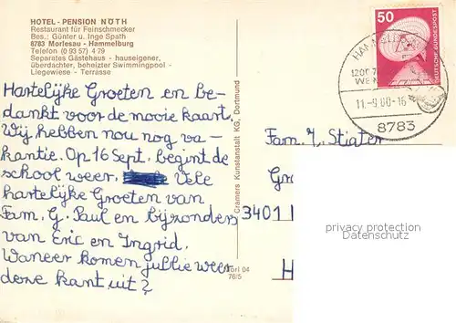 AK / Ansichtskarte Morlesau_Unterfranken Hotel Pension Noeth Teilansichten Morlesau_Unterfranken