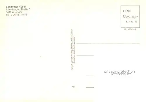 AK / Ansichtskarte Altenahr Bahnhof Huebel Altenahr