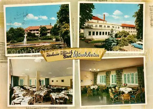 AK / Ansichtskarte Bad_Windsheim Kurhaus Klinik Restaurant Park Bad_Windsheim