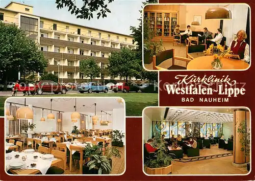 AK / Ansichtskarte Bad_Nauheim Kurklinik Westfalen Lippe Aufenthaltsraum Restaurant Bad_Nauheim