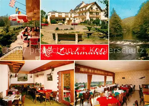 AK / Ansichtskarte Oberzeuzheim Hotel Pension Lochmuehle Restaurant Terrasse Oberzeuzheim