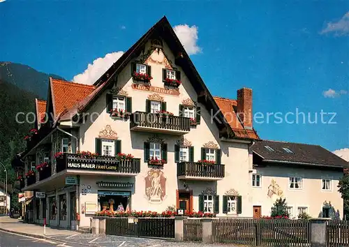 AK / Ansichtskarte Garmisch Partenkirchen Hotel Haus Maier Garmisch Partenkirchen
