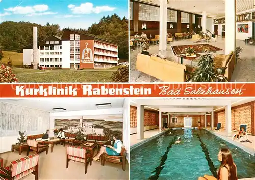 AK / Ansichtskarte Bad_Salzhausen Kurklinik Rabenstein Hallenbad Bad_Salzhausen