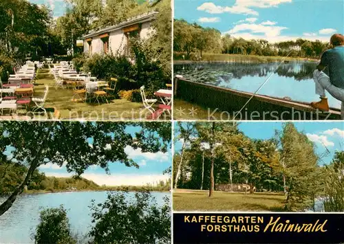 AK / Ansichtskarte Haemelerwald Gaststaette Forsthaus Hainwald am Waldsee Gartenterrasse Badesee Haemelerwald