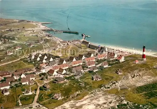 AK / Ansichtskarte Hoernum_Sylt Fliegeraufnahme Nordseebad Leuchtturm Hoernum Sylt