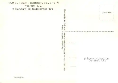 AK / Ansichtskarte Hamburg Fliegeraufnahme Hamburger Tierschutzverein von 1841 Hamburg