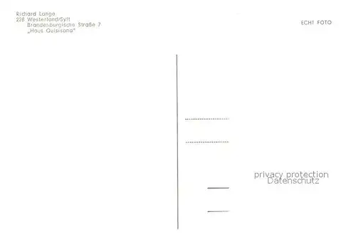 AK / Ansichtskarte Westerland_Sylt Brandenburgische Strasse Haus Quisisana Westerland_Sylt