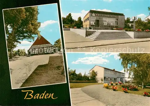 AK / Ansichtskarte Baden_Achim Kreissparkasse Park Fachwerkhaus Baden Achim