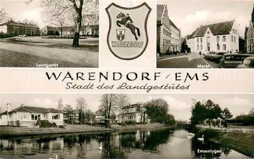 AK / Ansichtskarte Warendorf Landgestuet Markt Emsanlagen Warendorf