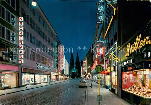 AK / Ansichtskarte Bremen Obernstrasse bei Nacht Bremen