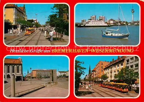 AK / Ansichtskarte Bremerhaven Wesermuendung Touristenzug Bremerhaven