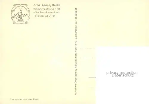 AK / Ansichtskarte Berlin Cafe Keese Innenansicht Berlin