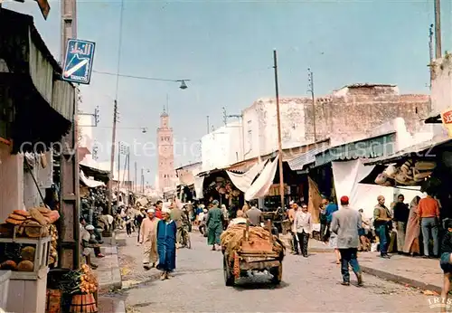 AK / Ansichtskarte Marrakech_Marrakesch Strasse in Medina Marrakech Marrakesch