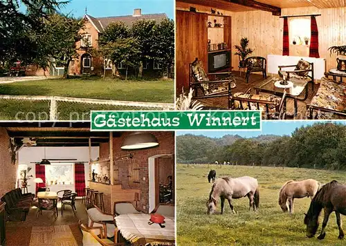 AK / Ansichtskarte Hamburg Gaestehaus Winnert Pferde Hamburg