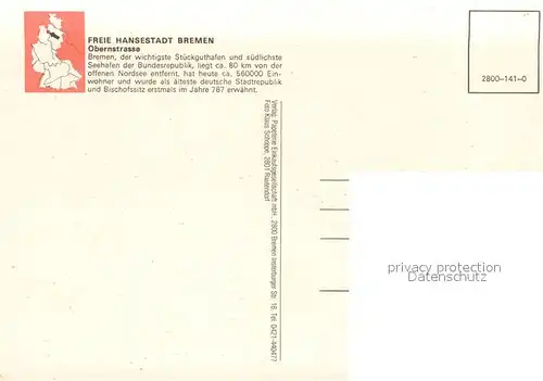 AK / Ansichtskarte Bremen Obernstrasse Bremen