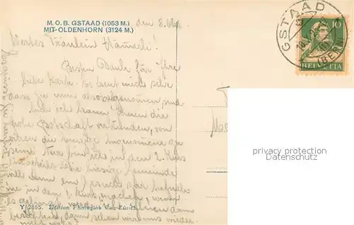 AK / Ansichtskarte Gstaad_BE mit Oldenhorn 