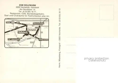 AK / Ansichtskarte Vallstedt Restaurant zum Holzwurm Vallstedt