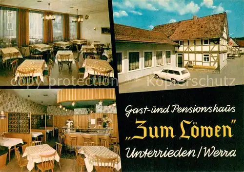 AK / Ansichtskarte Unterrieden_Witzenhausen Gasthaus Pension zum Loewen Gastraum Unterrieden Witzenhausen