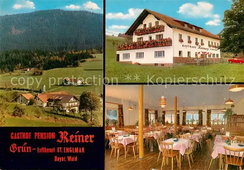 AK / Ansichtskarte Gruen_St_Englmar Gasthof Pension Reiner Panorama Bayerischer Wald Gruen_St_Englmar