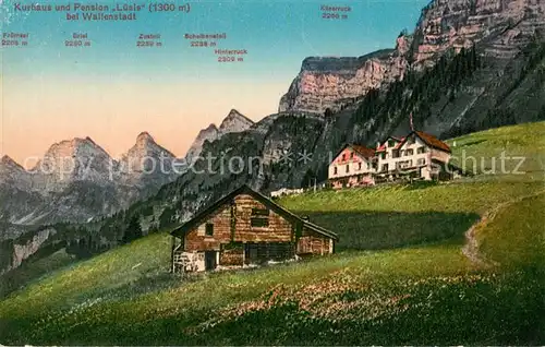 AK / Ansichtskarte Wallenstadt Kurhaus und Pension Luesis Wallenstadt