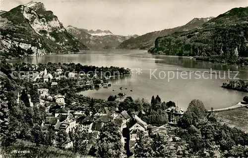 AK / Ansichtskarte Weesen_SG Panorama Weesen_SG