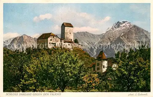 AK / Ansichtskarte Sargans_SG Schloss Sargans mit Falknis 