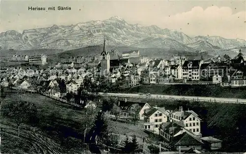 AK / Ansichtskarte Herisau_AR mit Saentis Herisau_AR