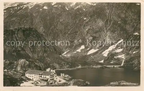 AK / Ansichtskarte Grimsel_Stausee mit Grimselhospiz 