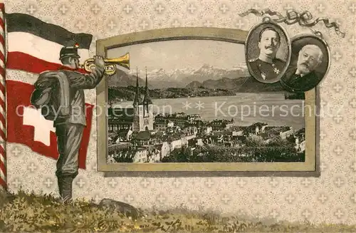 AK / Ansichtskarte Luzern__LU Panorama Kaiser Wilhelm II in der Schweiz 