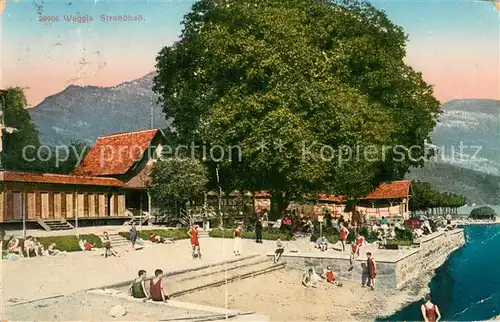 AK / Ansichtskarte Weggis_Vierwaldstaettersee Strandbad Weggis_Vierwaldstaettersee