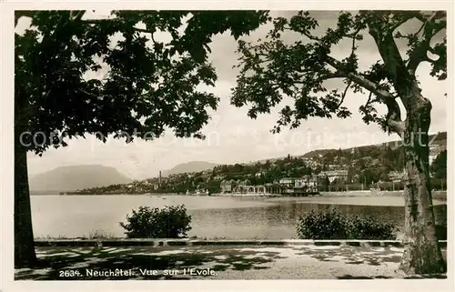 AK / Ansichtskarte Neuchatel_NE Vue sur l Evole Neuchatel NE