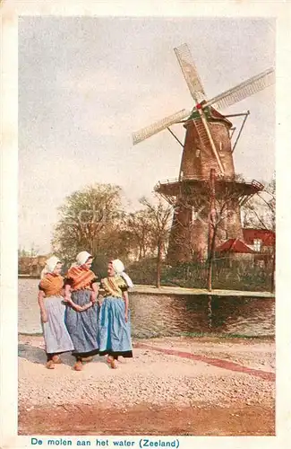 AK / Ansichtskarte Zeeland_Niederlande De molen aan het water Zeeland_Niederlande