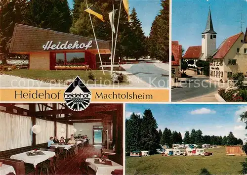 AK / Ansichtskarte Machtolsheim Camping und Freizeitheim Heidehof Motiv mit Kirche Machtolsheim