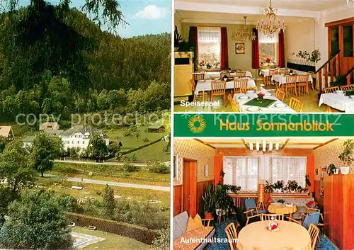 AK / Ansichtskarte Zavelstein Erholungsheim Haus Sonnenblick Speisesaal Aufenthaltsraum Zavelstein