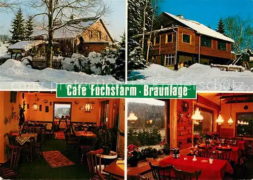 AK / Ansichtskarte Braunlage Cafe Fuchsfarm Gastraum Braunlage