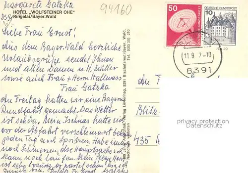 AK / Ansichtskarte Ringelai Hotel Wolfsteiner Ohe Restaurant Hallenbad Ringelai