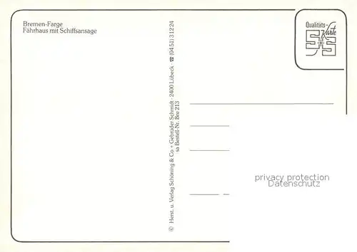 AK / Ansichtskarte Farge Faehrhaus mit Schiffsansage Farge