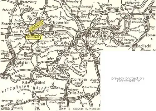 AK / Ansichtskarte Bernau_Chiemsee Hotel Pension Alpenhof Strassenkarte Bernau Chiemsee