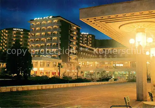 AK / Ansichtskarte Portoroz_Portorose_Piran_Istrien_Slovenia Hotel Palace Neptun Apollo Nachtaufnahme 