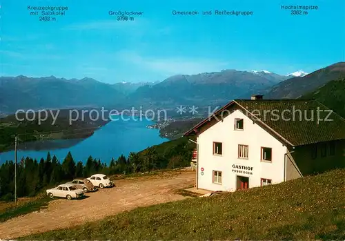 AK / Ansichtskarte Ferndorf_Kaernten Alpengasthof Possegger Blick auf Millstaettersee Alpen Ferndorf Kaernten